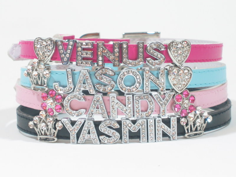  Personalized Rhinestone Dog Collar & Leash