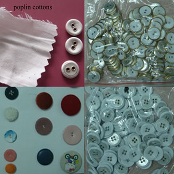  Various Cottons Or Fabric Covered Buttons Of Different Styles (Différents boutons de coton ou de tissu couvert de styles différents)