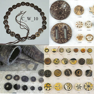  Coconut Buttons Crafts Of Various Shapes And Styles (Кокосовое Кнопки ремесла различные формы и стили)