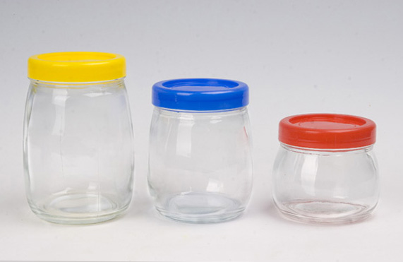 Glass Jars Set With Plastic Lid (K320-3p) (Задать стеклянные банки с пластиковыми крышками (K320-3P))