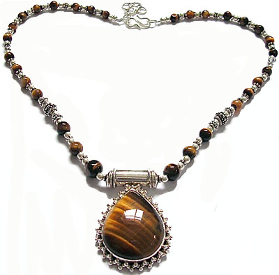  Tiger Eye Beads Necklace