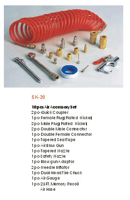  17pc- Air Tools Accessories