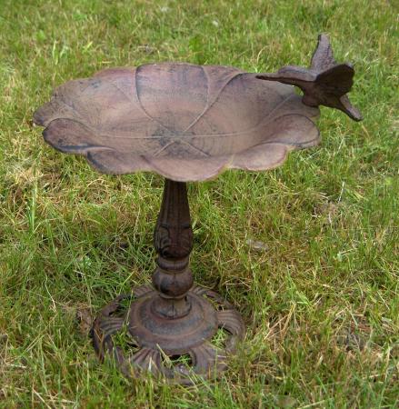  Cast Iron Hummingbird Birdbath