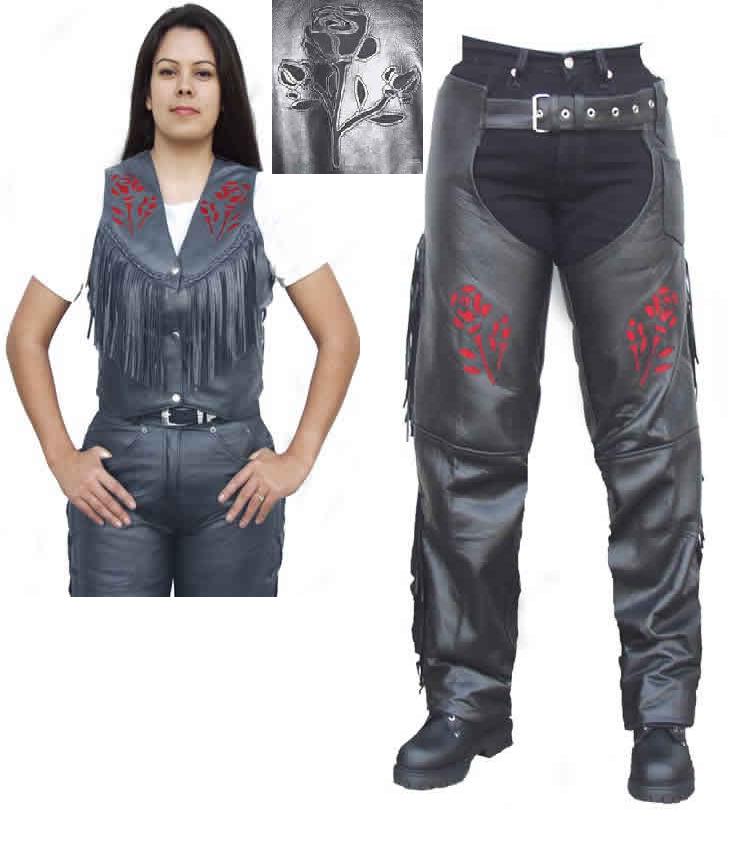  Leather Ladies Vest Black ( Leather Ladies Vest Black)
