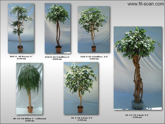  Artificial Trees, Silk Plants