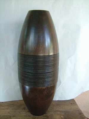  Mango Wooden Vases (Vases en bois de mangue)