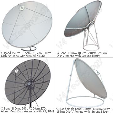 C Band 180cm Prime focus antenna //satellite dish 6 Panels, 6 feet