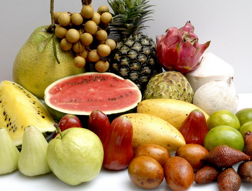  Thai Fruits (Mango, Guava, Baby Banana, Pineapple, etc.) (Thai fruits (mangue, goyave, Baby banane, ananas, etc))