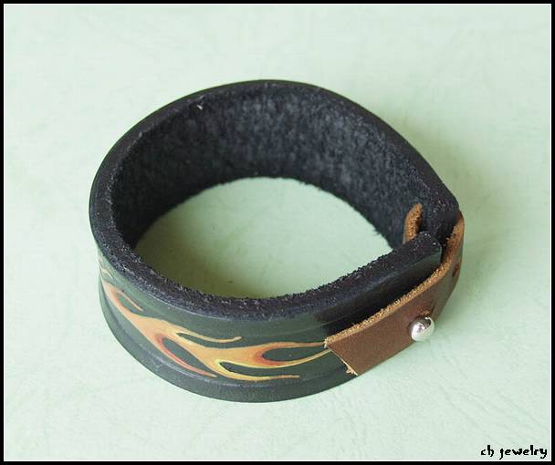  Handmade Genuine Leather Bracelet (Ручная работа натуральная кожа браслет)