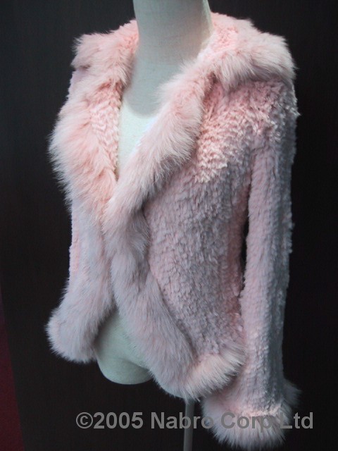  Rabbit Stretch Fur Jacket