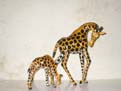  Leather Animal-Mother Baby Giraffe