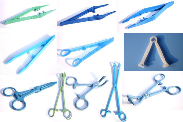  Medical Disposable Plastic Tweezers, Forceps, Clamp (Medical Einweg-Kunststoff-Pinzetten, Zangen, Klemme)