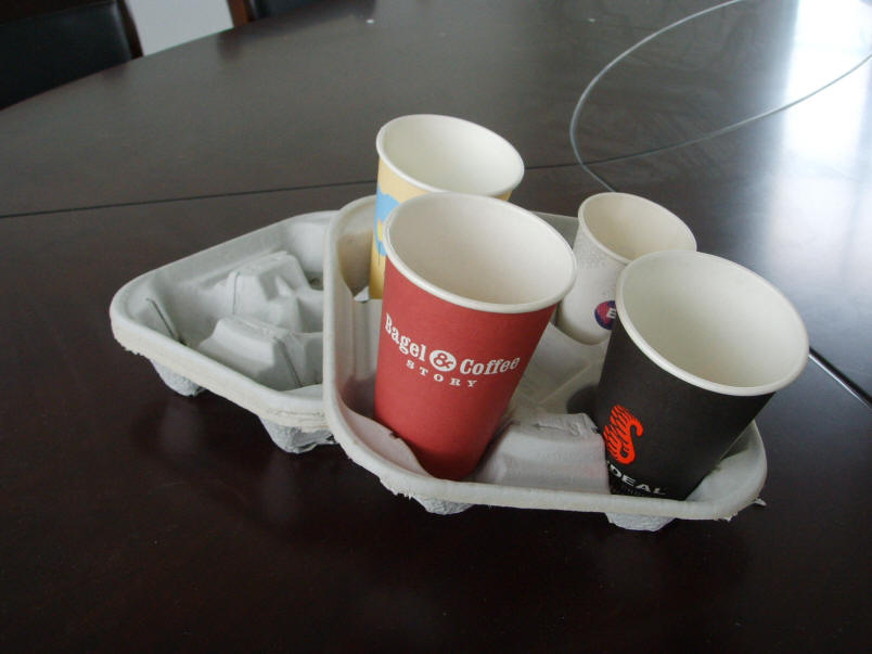  Molded Pulp Cup Carry Tray