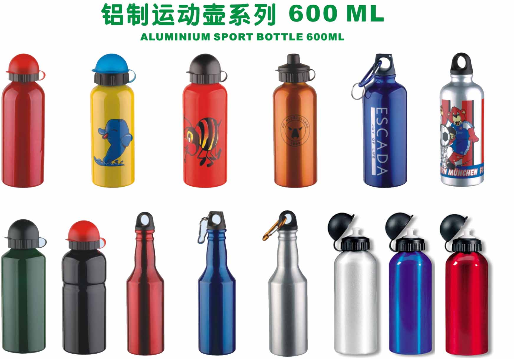  Aluminum Sports Bottle 600ML (Bouteille sport 600ML)