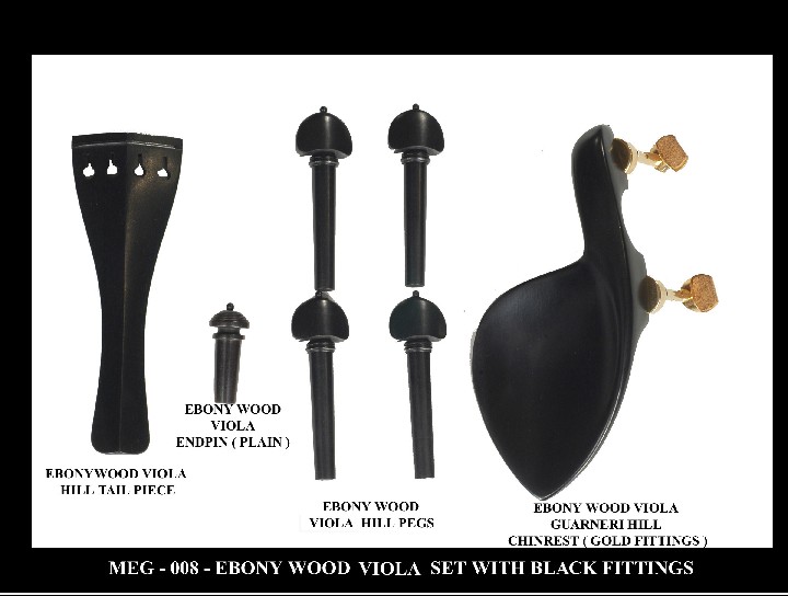  Ebonywood Viola Set With Black Fittings