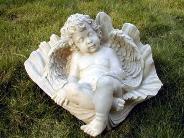  Polyresin Cherub In Painting Color (Polyrésine Cherub Dans la peinture de couleur)