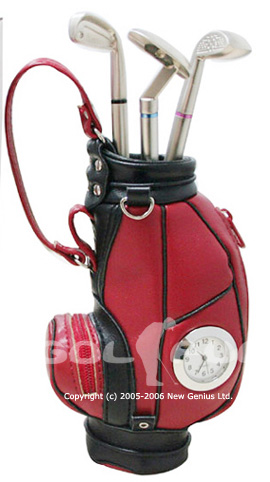  Golf Pen Holder With Clock (Golf Pen Holder with Clock)