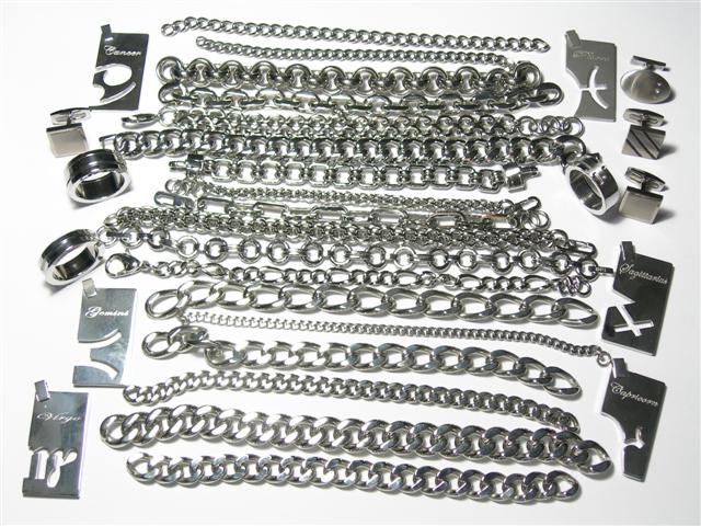  Stainless Steel / Titanium Cz Stone Rings & Jewelries