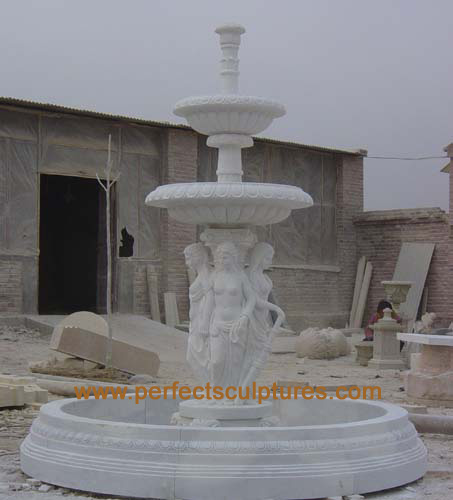  Stone Fountain, Marble Fountain, Stone Carving (Fontaine en pierre, marbre Fontaine, Sculpture sur pierre)