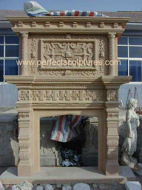  Stone Fireplace, Marble Fireplace, Stone Carving ( Stone Fireplace, Marble Fireplace, Stone Carving)