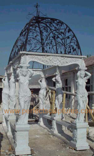 Stone Gazebo, Garten Gartenlaube, Marmor Größe (Stone Gazebo, Garten Gartenlaube, Marmor Größe)