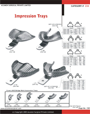  Impression Trays