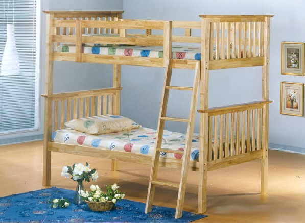  Wooden Bunk Bed (Lit superposé en bois)