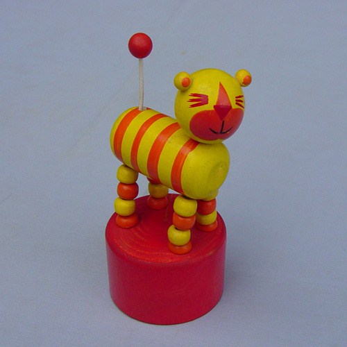  Wood Toy Animal Doll - Push Tiger ( Wood Toy Animal Doll - Push Tiger)