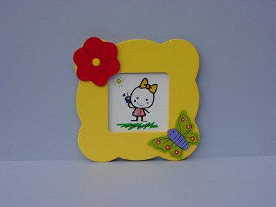  Kids Photo Frame Premium - Flower And Butterfly ( Kids Photo Frame Premium - Flower And Butterfly)