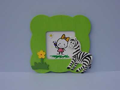  Kids Photo Frame Premium - Grass And Zebra ( Kids Photo Frame Premium - Grass And Zebra)