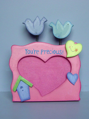  Heart Shape Photo Frame With Bird Decoration (Cadre photo en forme de coeur avec Bird Décoration)