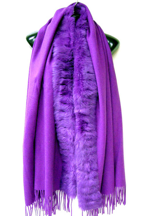  Rabbit Fur Jacket Cashmere Shawl (Veste de fourrure de lapin Cashmere Shawl)