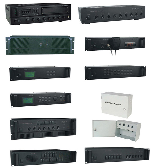  Public Address System Including Amplifier, Speaker, Microphone, Volume Cont