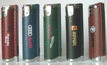  Cigarette Windproof Gas Lighters With LED Lamp