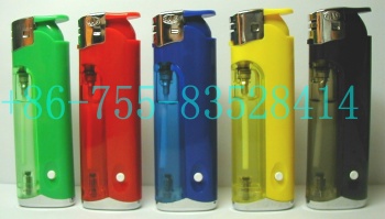  Electronic Gas Lighters With LED Lamp