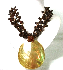  Tropical-12-Brown Necklace