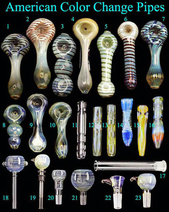  Color Change Glass Pipes