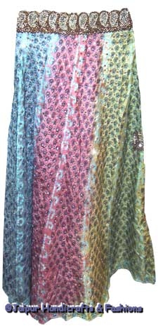  Hippie Boho Gypsy Indian 100% Silk Skirt ( Hippie Boho Gypsy Indian 100% Silk Skirt)