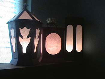  Nepalese Lokta Paper Craft Lanterns Collapsible Type