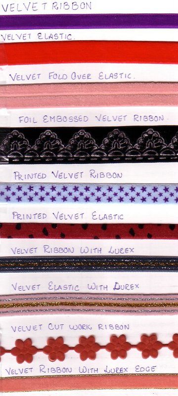  Velvet Ribbon, Velvet Elastic (Ruban de velours, velours élastique)