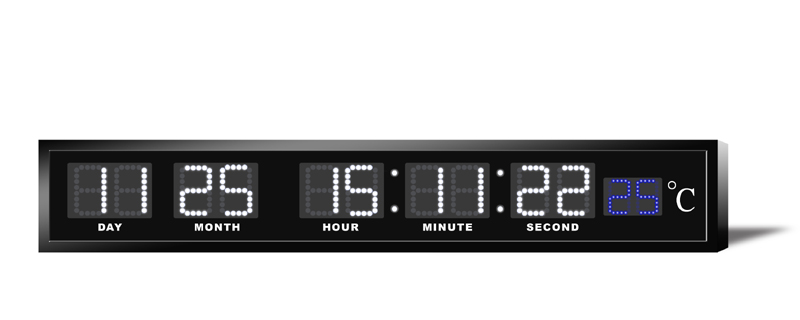  LED Strip Clock With Temperature ( LED Strip Clock With Temperature)
