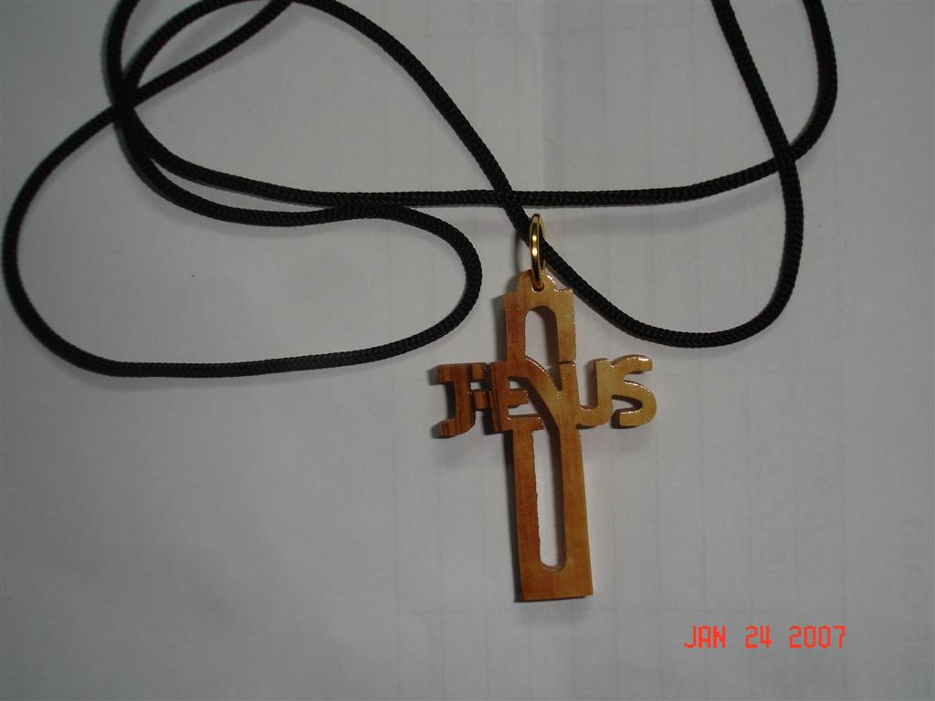 Olive Wood Jesus Cross (Olivenholz Jesus Kreuz)