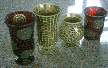  Mosaic Glass Vase (Мозаика стеклянная ваза)