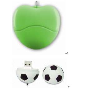 USB Flash Driver In Football And Apple Or Heart Shape (USB Flash Driver dans le football et Apple ou en forme de coeur)