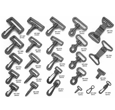  Plastic Snap Hooks (Kunststoff-Karabinerhaken)