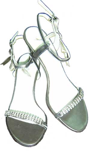  Silver Leather Ladies Sandals (Серебро кожа дамы Сандалии)