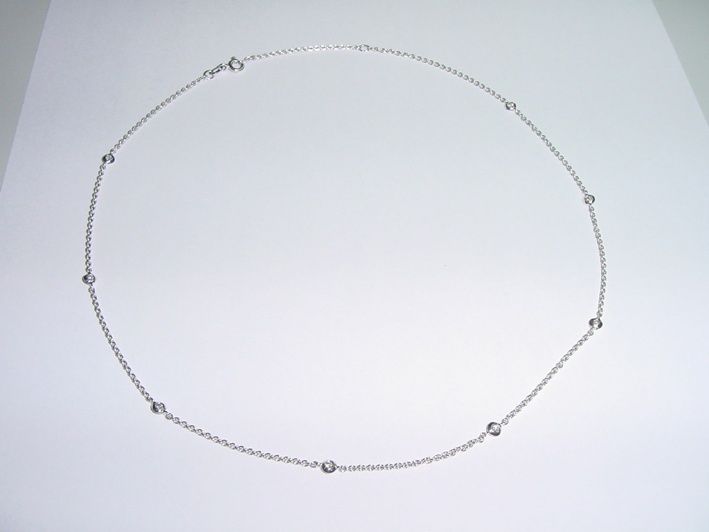  18k White Gold Diamond Chain ( 18k White Gold Diamond Chain)