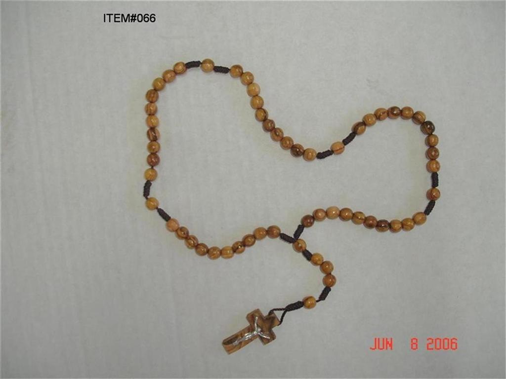  Olive Wood Rosary From The Holy Land (Chapelet en bois d`olivier de Terre Sainte)