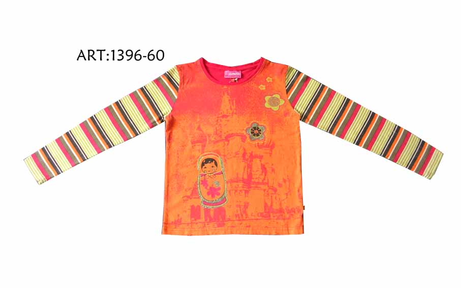  Girl`s T-Shirt With Long Sleeve ( Girl`s T-Shirt With Long Sleeve)