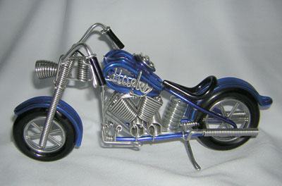  Motorcycle Model Made From Art Wire